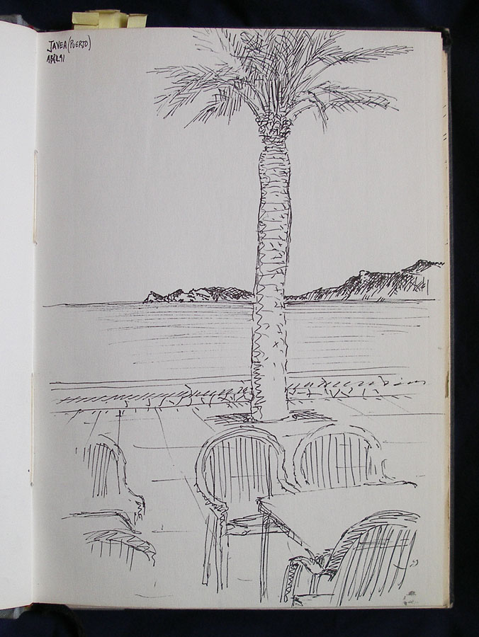 Luis Pita | Cuaderno de Apuntes de Viajes | Travel Sketchbooks | 000/ Puerto de Jávea (1991)